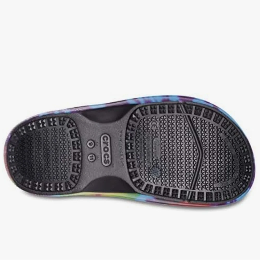 Crocs At Work On The Clock Graphic Work Slip On Shoes Tye Dye